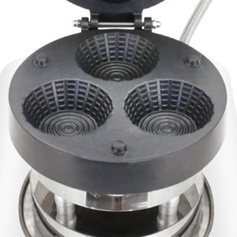 Mini Waffle Maker Machine - Commercial Triple-Hole Ice Cream Waffle Cone