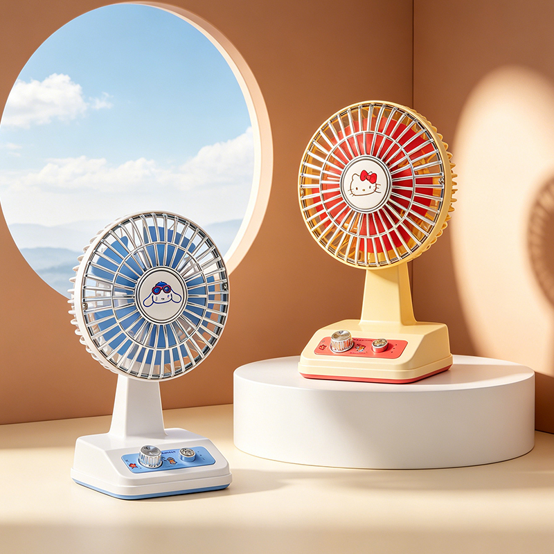 Portable Blender Usb Rechargeable - MINISO Sanrio Cinnamoroll Retro Desktop Fan