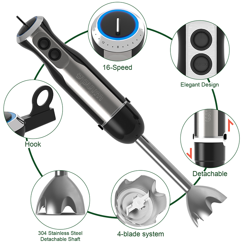 Wancle Electric Immersion Hand - đánh giá và giá Immersion Hand Blender Set